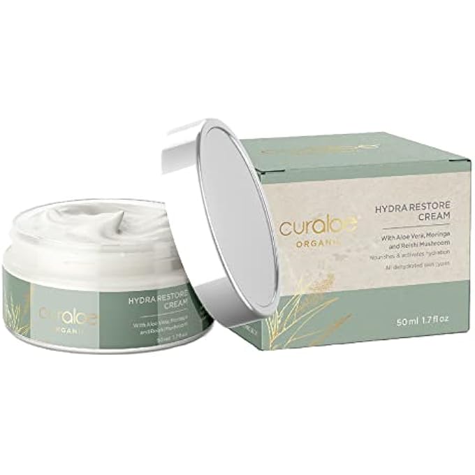 Curaloe ORGANIC ALOE VERA HYDRA RESTORE CREAM 50ML - Image 3